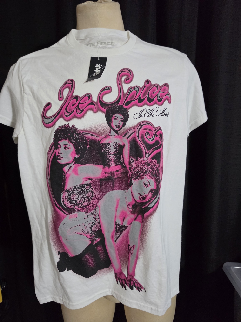 Ice Spice Short Sleeve Tee with Pink Graphic